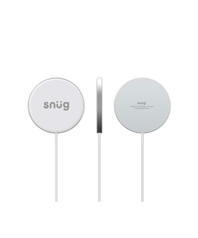 Snug Magnetic Wireless Charger Max 15W Type C - Silver